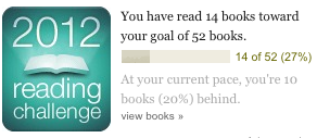 2012 Goodreads Reading Challenge - 10 books behind